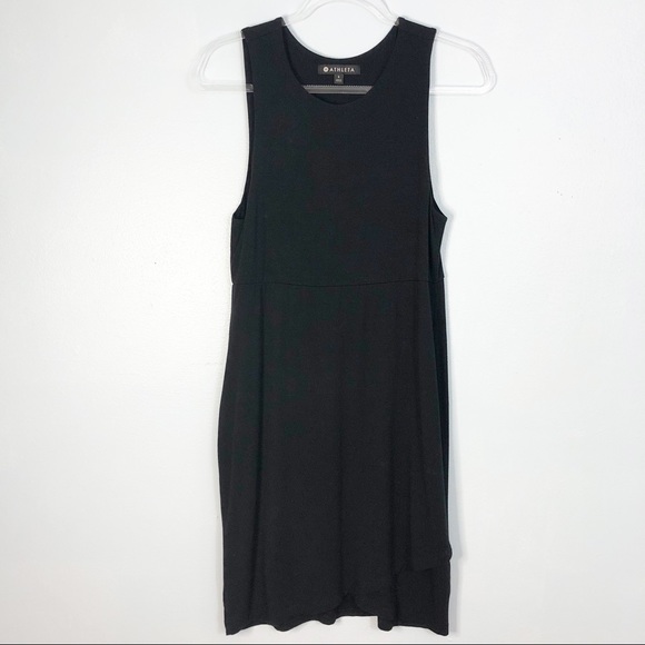 Athleta La Palma Dress Black Sleeveless Size Small Mini Athleisure - Picture 2 of 9